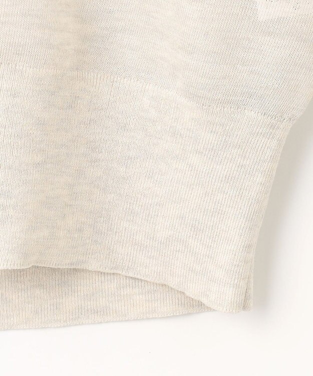 23区 L 【新色追加】シャイニーシアー ニット カーディガン ライトグレー系