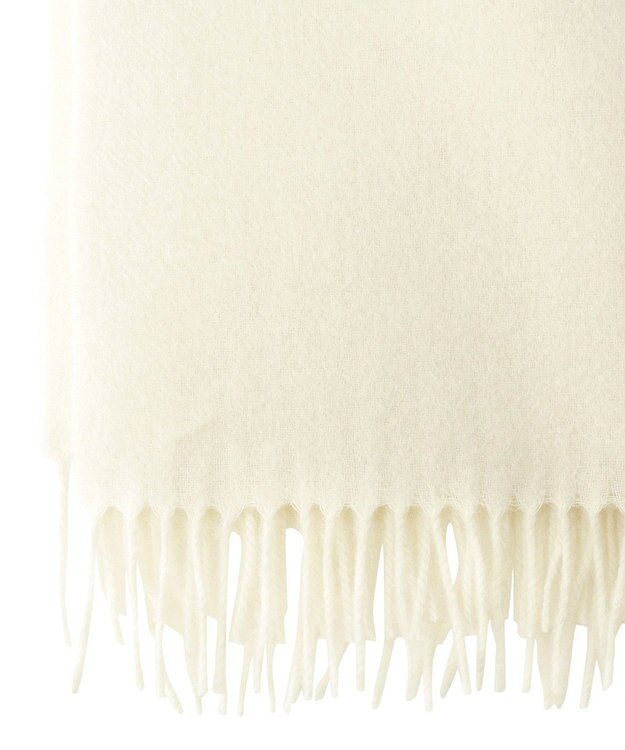 MOONBAT MACKINTOSH PHILOSOPHY ウール100%超大判無地ポンチョストール／幅70cm ホワイト