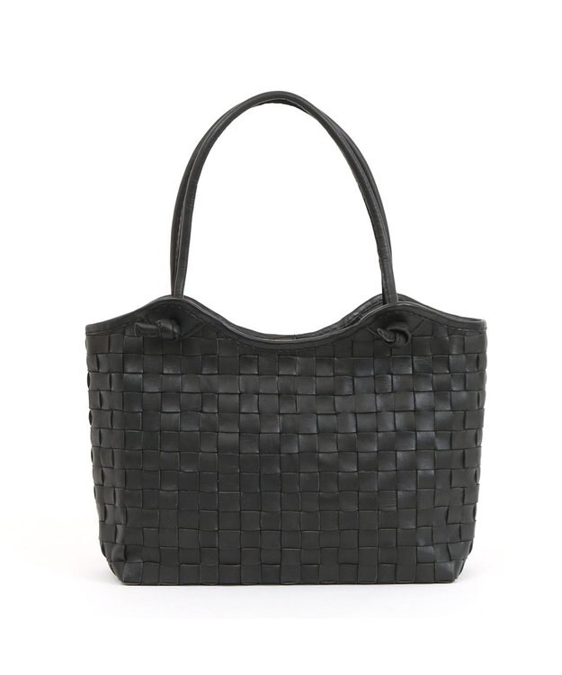 UNBILLION 【訳あり商品】 牛革レザーメッシュトートL ブラック