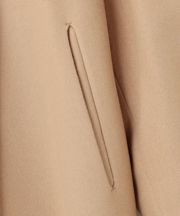 BEIGE， GABELLE / ミドル丈スタンドカラーウールコート Milk tea