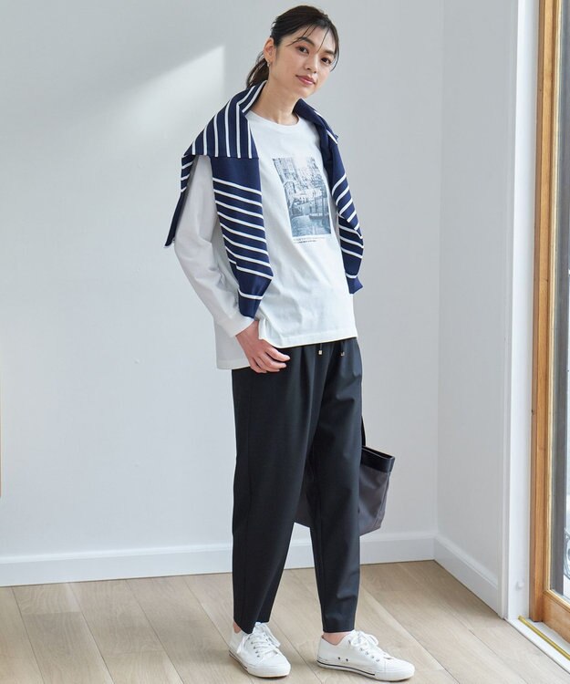 ANY L 【洗濯機可/接触冷感/UVケア】オーガビッツロングスリーブTシャツ オフ×フォト