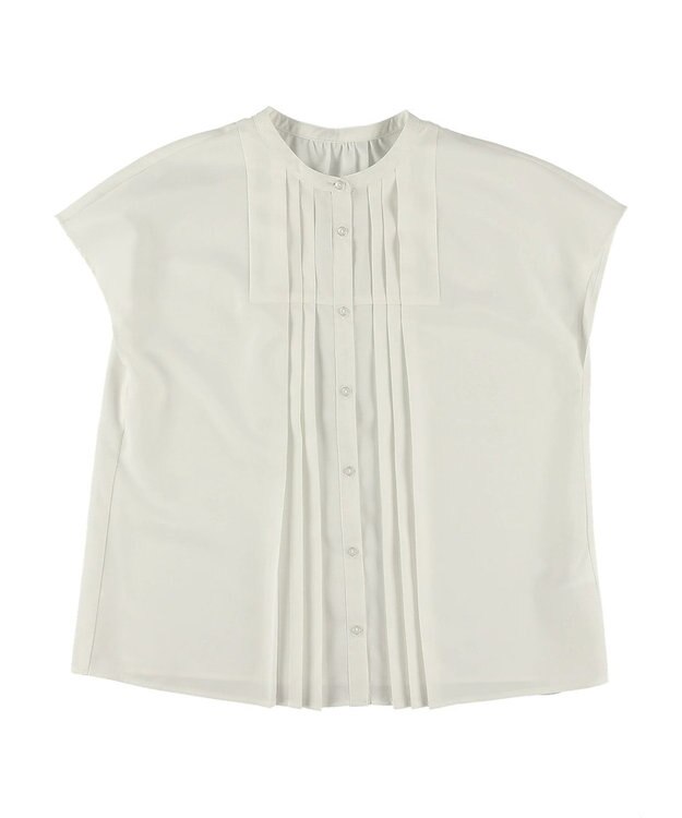 earth music&ecology タックデザインブラウス Off White