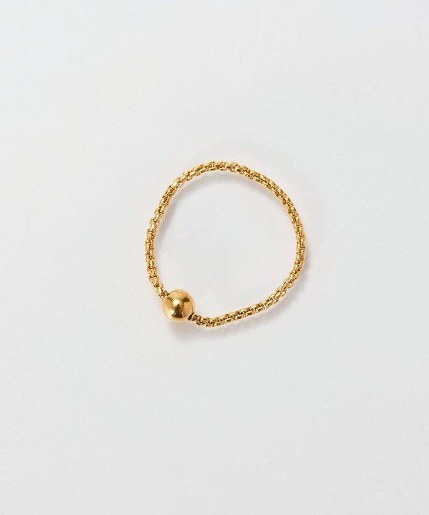 Phoebe 【金属アレルギー対応】ワンドロップメタルチェーンリング ゴールド