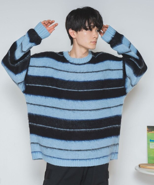 WEGO モヘアライク総柄BIGプルオーバー 柄3