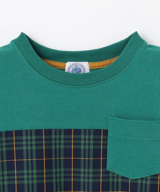 J.PRESS KIDS 【110-130cm】マドラスＴシャツ グリーン系