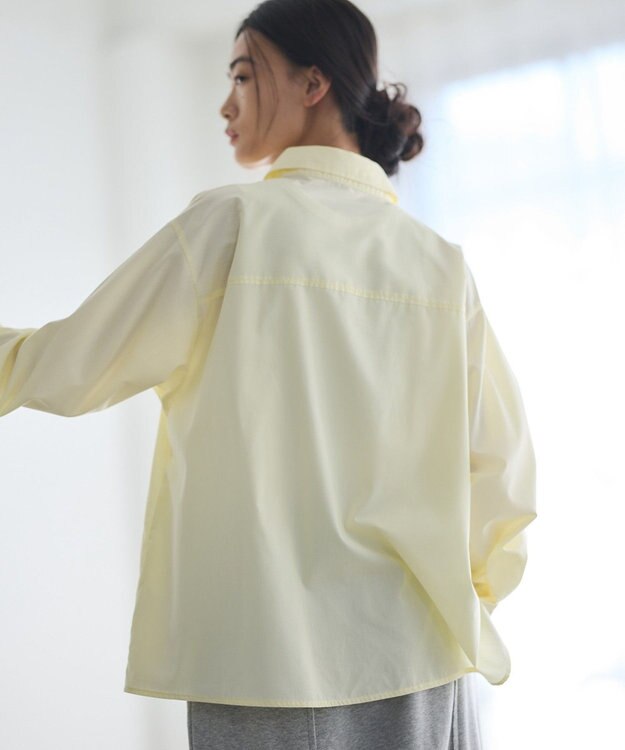 CRAFT STANDARD BOUTIQUE タイ付きタックシャツチュニック Light Yellow