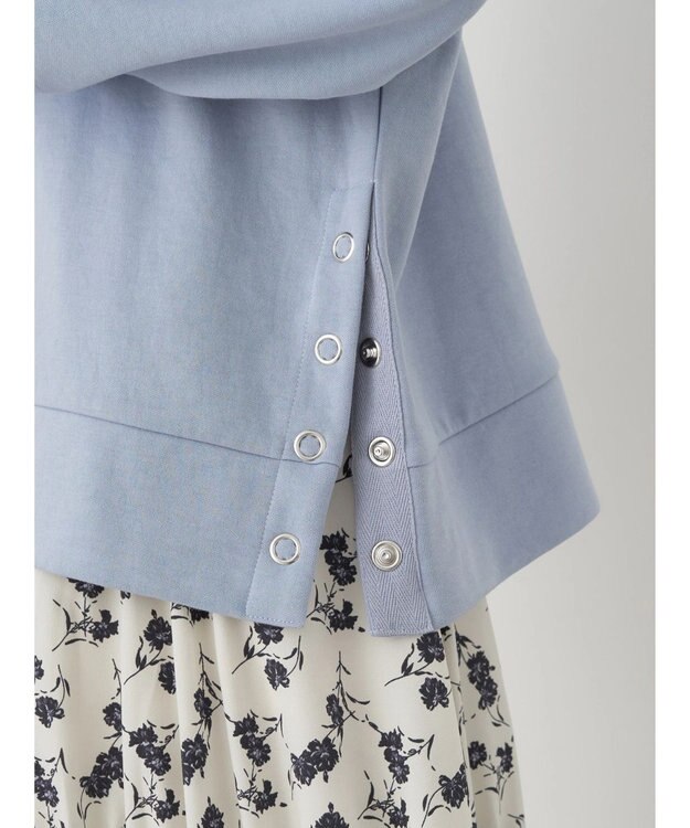 earth music&ecology サイドボタンダンボールプルオーバー Sax