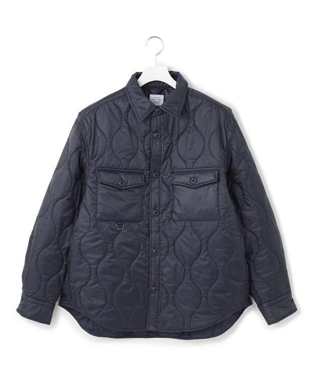 J.PRESS YORK STREET 【UNISEX】キルティング シャツジャケット ネイビー系