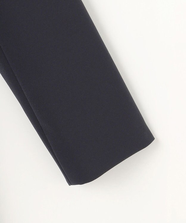 組曲 S 【KUMIKYOKU NAVY】ダブルクロスストレッチ ノーカラーコート ネイビー系