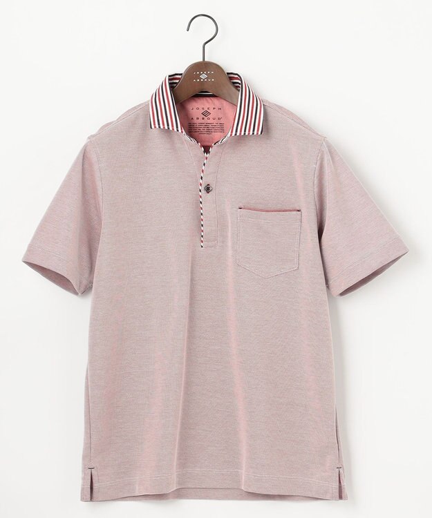 JOSEPH ABBOUD 【キングサイズ・オーガニックコットン】クールダディ ポロシャツ レッド系
