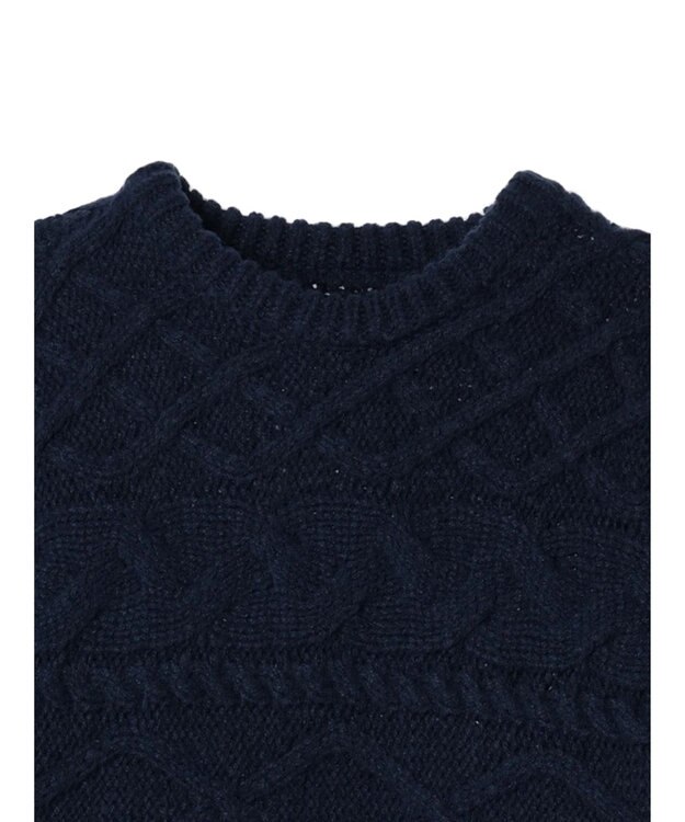 CRAFT STANDARD BOUTIQUE ブラッシングケーブルニット Navy