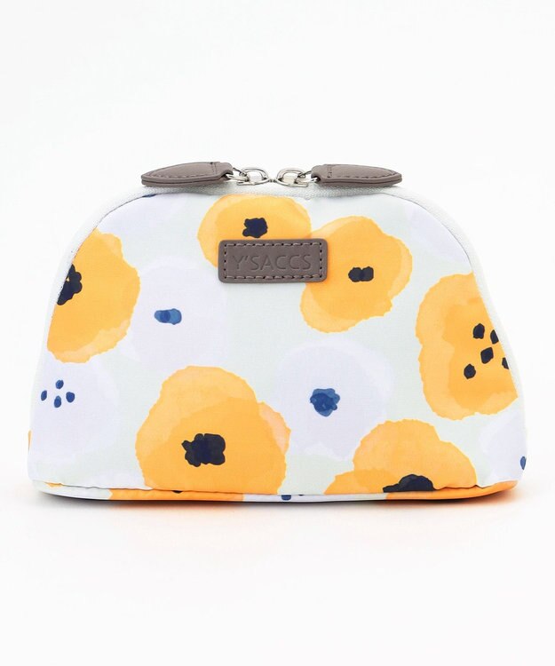 Y'SACCS 総柄プリントハーフムーンポーチ イエロー