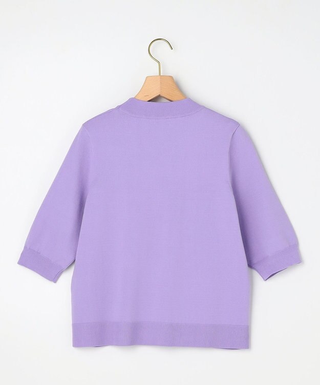 組曲 L 【先行予約】マイラックカラー 6分袖 ニット ライラック系