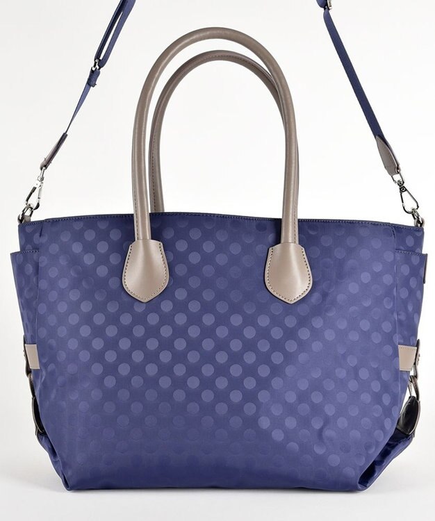Y'SACCS 木村多江×Y'SACCS PolkaDots 2way トートバッグ ネイビー
