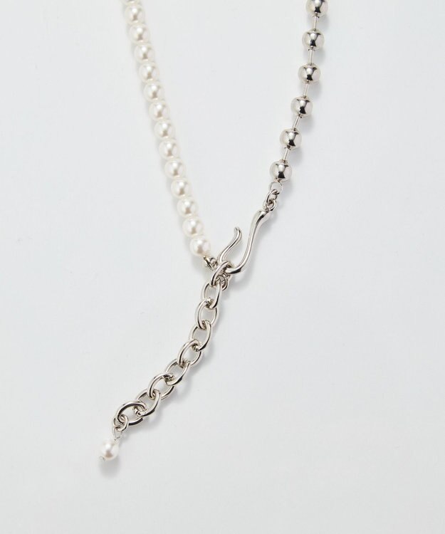 Phoebe マルチwayメタルボール×パールネックレス シルバー