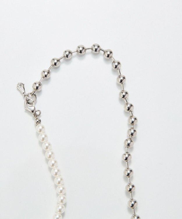Phoebe マルチwayメタルボール×パールネックレス シルバー