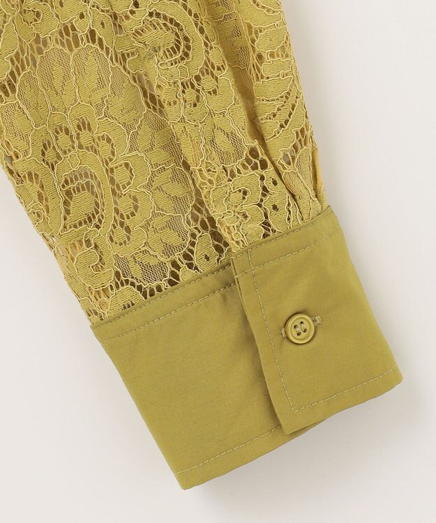 Feroux ヴィンテージレース ブラウス イエロー系