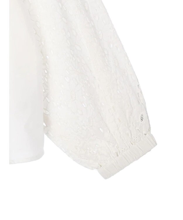 CRAFT STANDARD BOUTIQUE インド綿アイレット刺繍ブラウス Off White