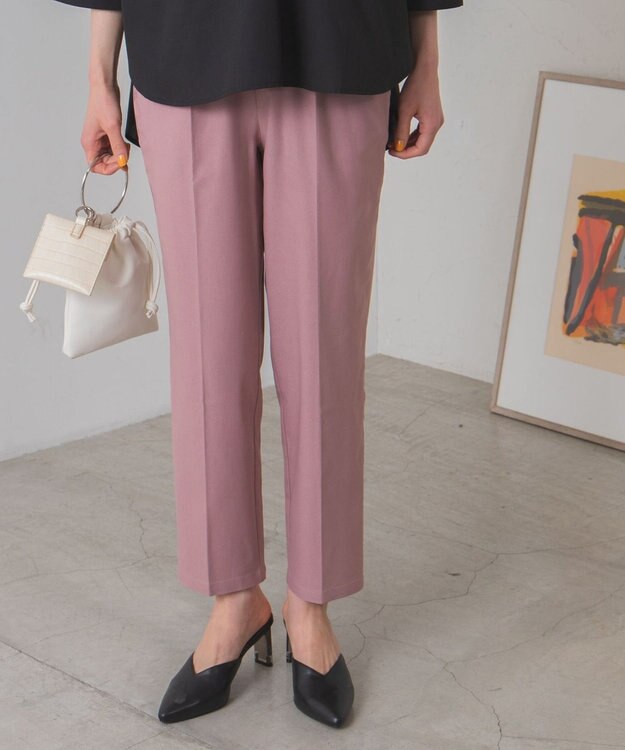 WEGO テーパードスラックスパンツ ピンク