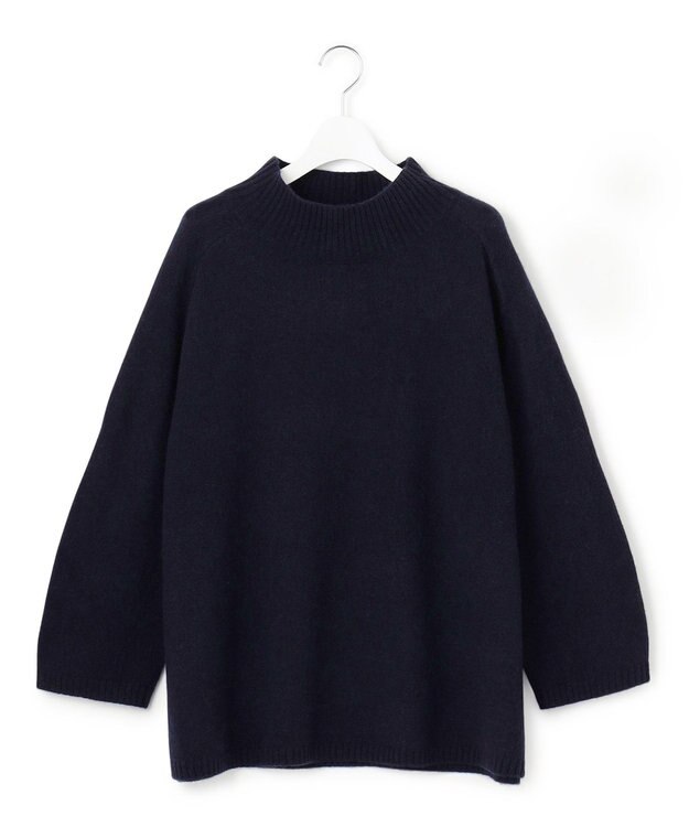 J.PRESS YORK STREET 【WOMEN】ウールカシミヤ ハイネックニット ネイビー系