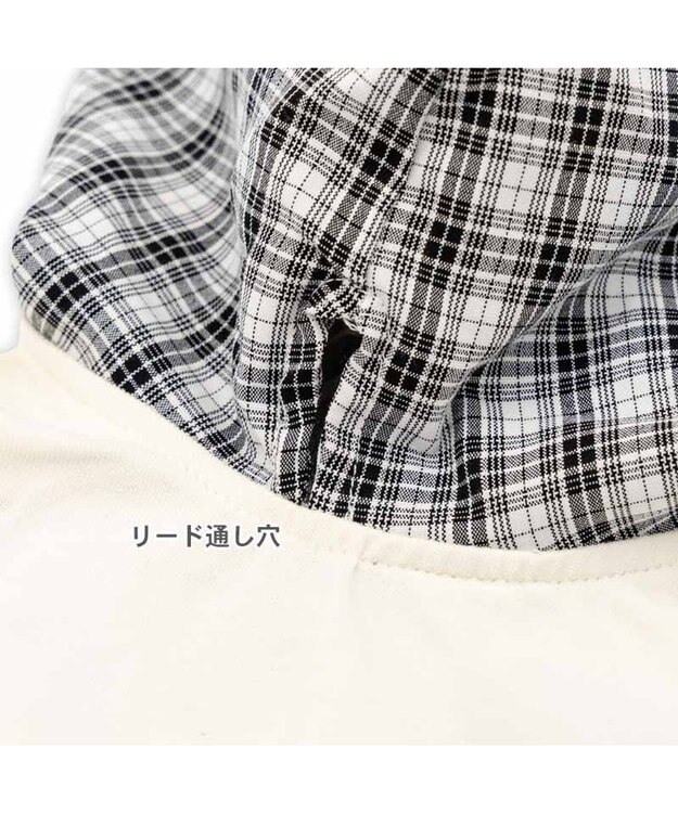 PET PARADISE リサとガスパール  パーカー《チェック柄》 小型犬 オフホワイト