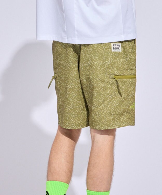 PW CIRCULUS 【MEN】ドライタッチ エレファント総柄プリントショートパンツ ゴルフ カーキ系5