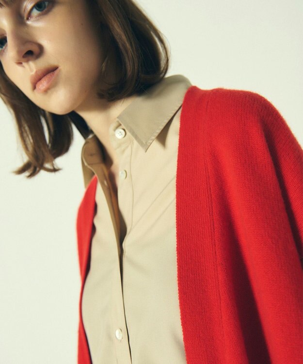 GRACE CONTINENTAL メリノウールニットカーディガン レッド