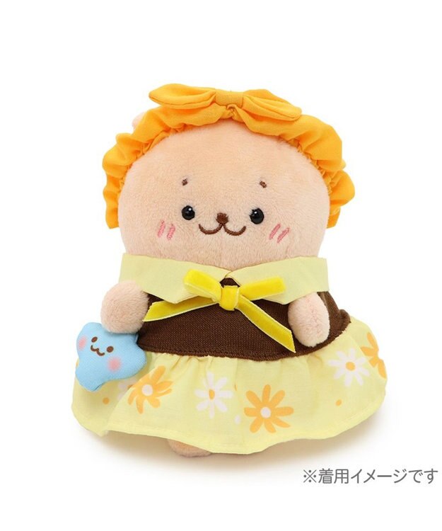 Mother garden しろたん ついてきちゃうしろたん マスコット 着せ替え服 《レトロ風》 橙色 / 黄色 黄色
