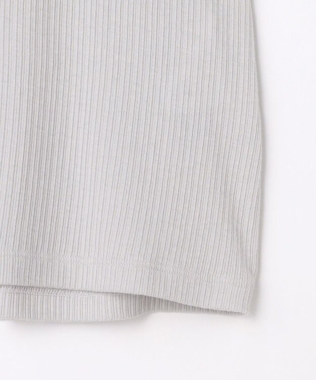 J.PRESS LADIES シルク混ベアテレコ ハイネック シアー カットソー ライトグレー系