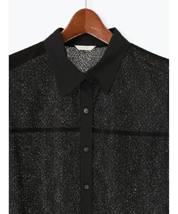 Te chichi クレープメッシュノースリーブシャツ（セットアップ可） ブラック