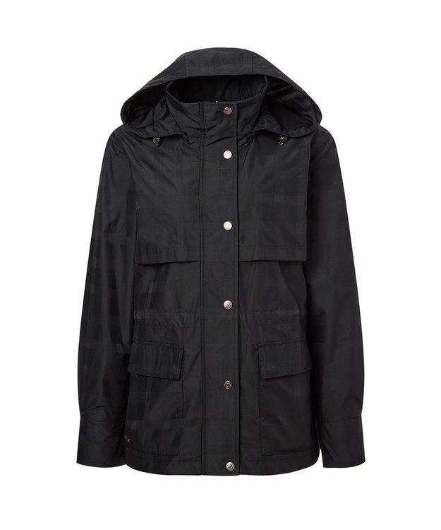 DAKS シグネチャーチェック ジャカードサファリブルゾン ブラック