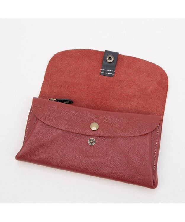 UNBILLION アトランタ ATLANTA / 牛革かぶせ長財布 レッド