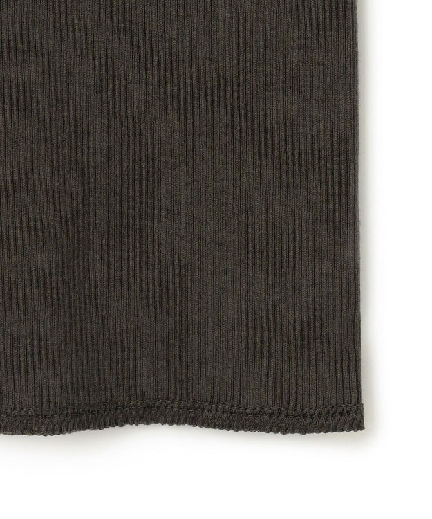 BEIGE， 【BEIGE,ecru/WEB限定・洗える】RIB TOPS /  コットンシルクハイネックトップス Khaki