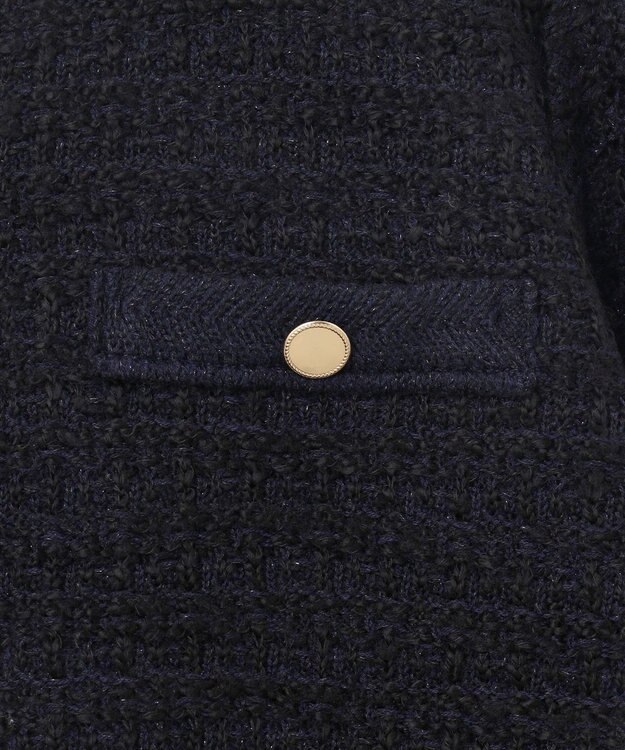 J.PRESS LADIES L 【洗える】TWEEDY ニット ジャケット ブラック系5