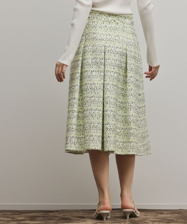 GRACE CONTINENTAL ミックスツイードスカート イエロー