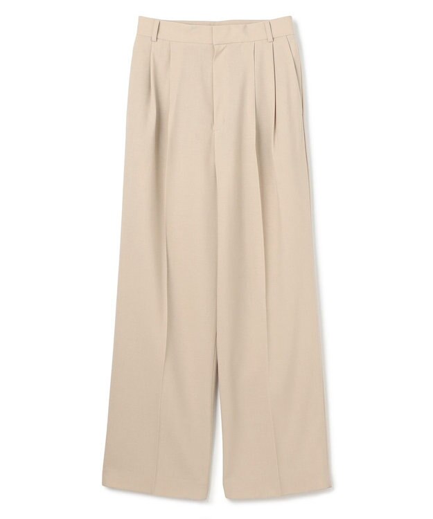 BEIGE， 【GISELe 6月号掲載】OREGANO / サマーウールタックワイドパンツ Taupe
