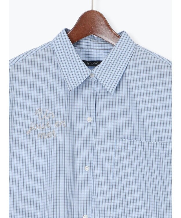 Te chichi ポイント刺繍シャツ チェック