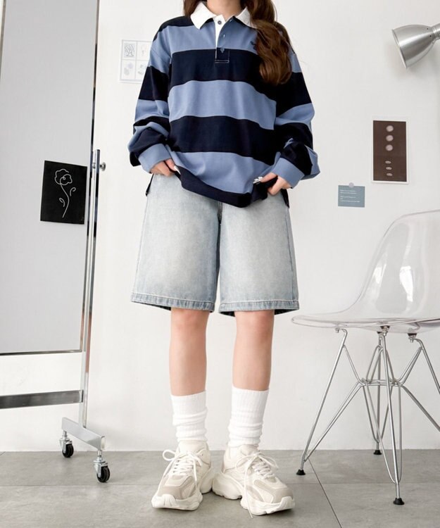 WEGO メッシュコンビ厚底スニーカー オフホワイト