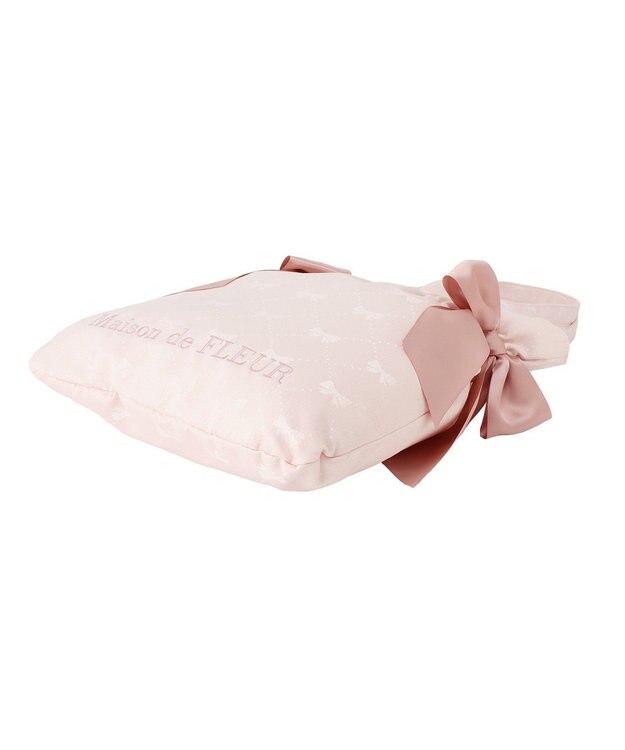 Maison de FLEUR リボンジャカードダブルリボントートバッグ Pink