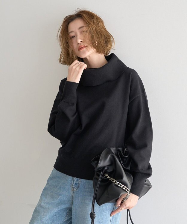 YECCA VECCA オフタートルネックニット Black