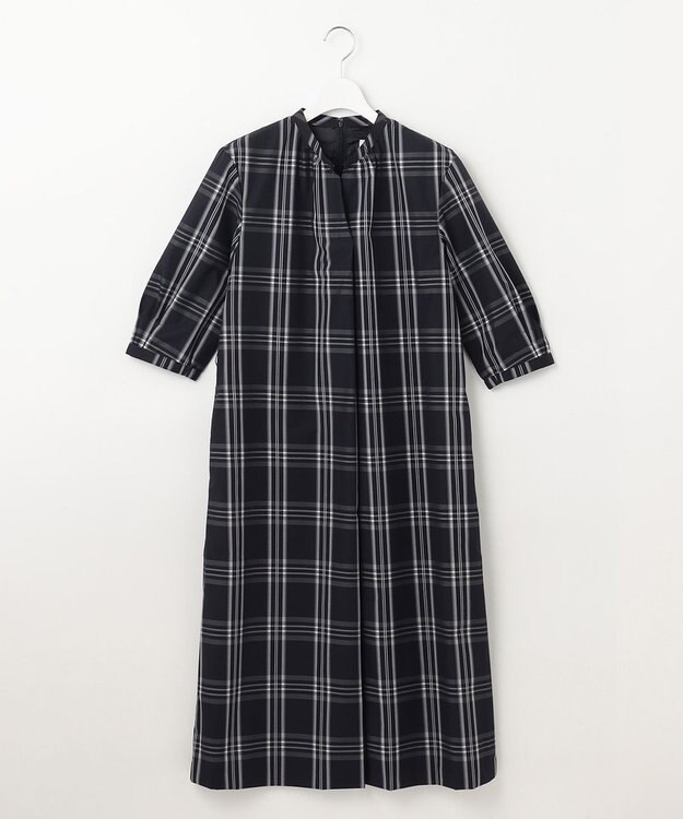 J.PRESS LADIES L 【洗える】コンパクトチェック ワンピース ネイビー系3