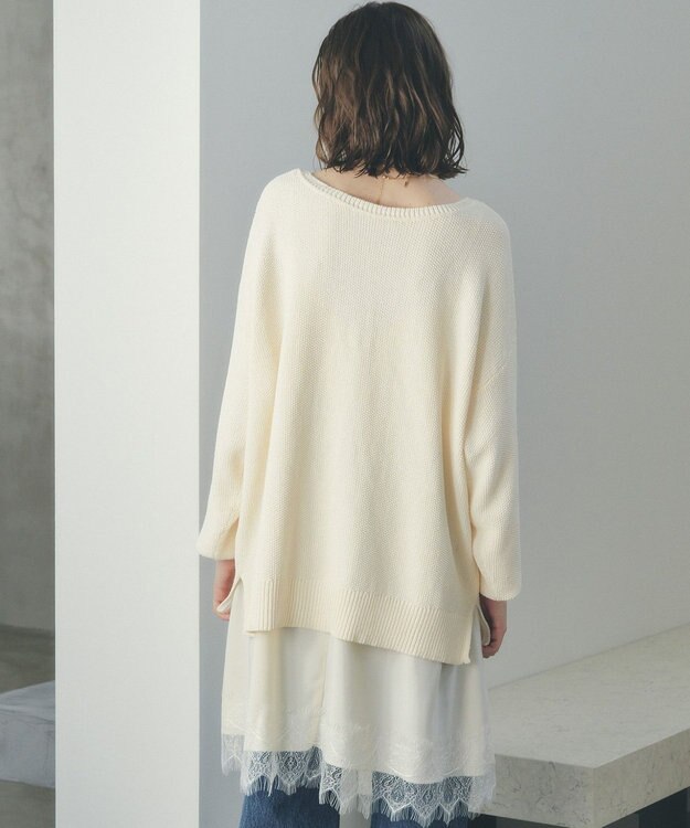 YECCA VECCA レースサテンキャミチュニック Ivory