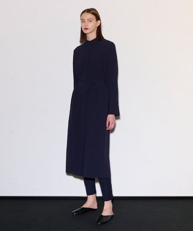 JOSEPH 【洗える】サテンジョーゼット　ドレス Navy