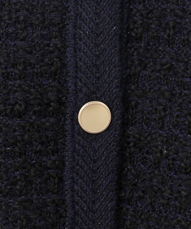 J.PRESS LADIES L 【洗える】TWEEDY ニット ジャケット ブラック系5