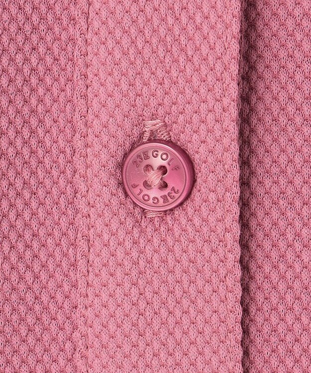 23区GOLF 【WOMEN】【WEB&一部店舗限定】ハニカムライトカノコ 半そでポロシャツ ピンク系