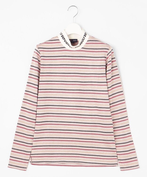 23区GOLF 【WOMEN】エニワイズ ジャガード モックネックシャツ ホワイト系1