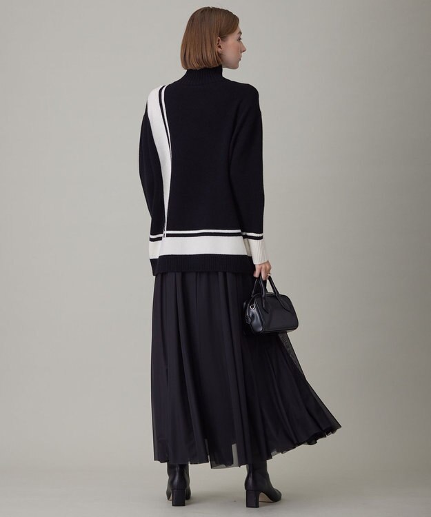 ICB 【洗える】ハイゲージチュール スカート ブラック系