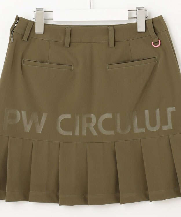 PW CIRCULUS 【WOMEN】【ストレッチ/撥水】インナー付き バックプリーツ スカート カーキ系