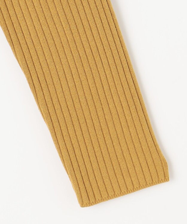 J.PRESS LADIES 針抜きフライス ボトルネック リブ カットソー イエロー系