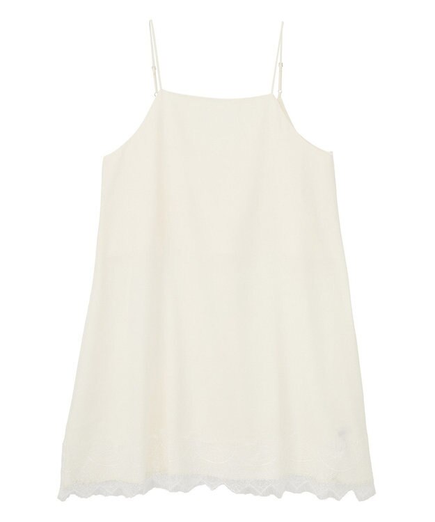 YECCA VECCA レースサテンキャミチュニック Ivory